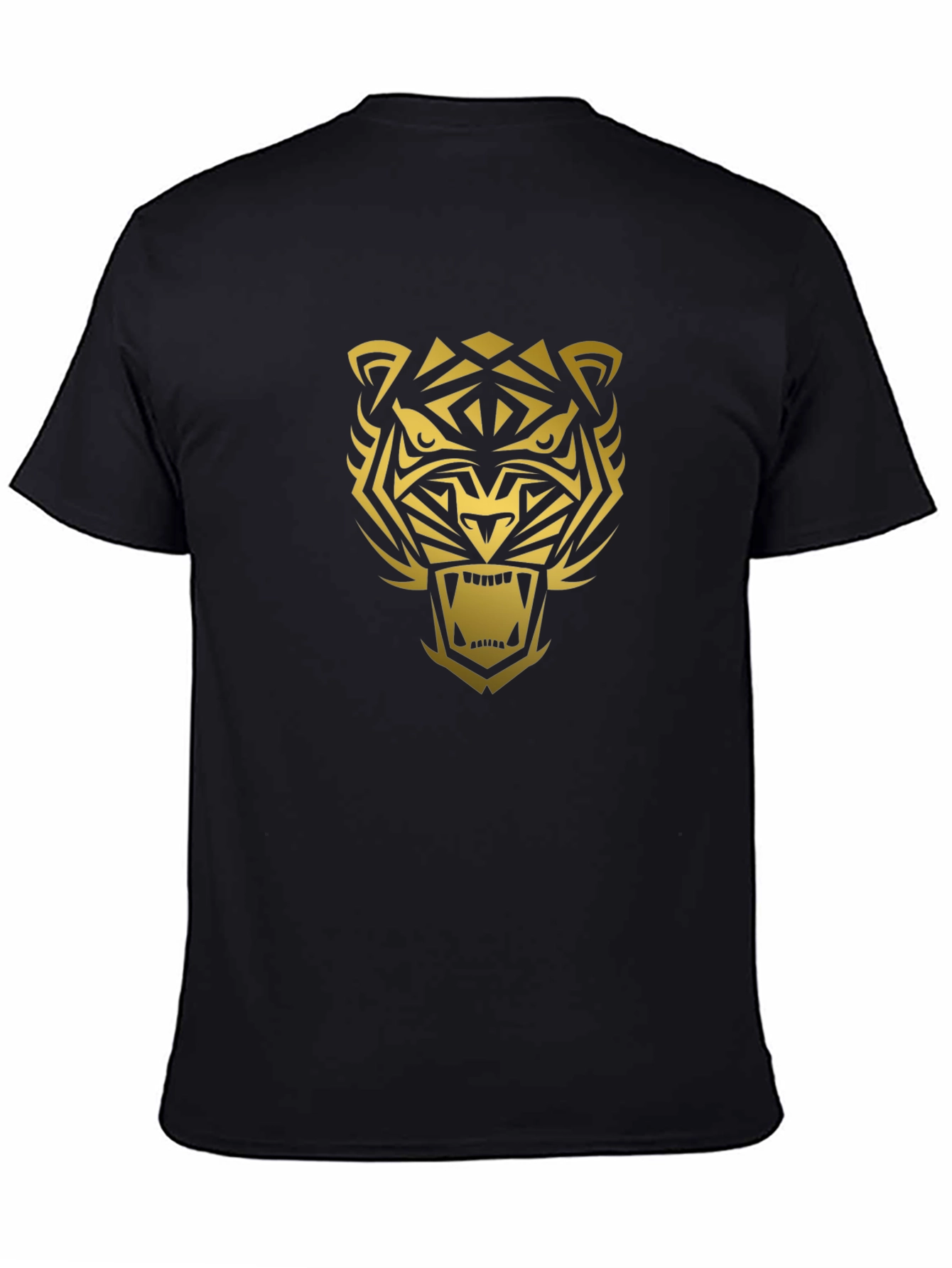 Bold Tiger Graphic Black T-Shirt
