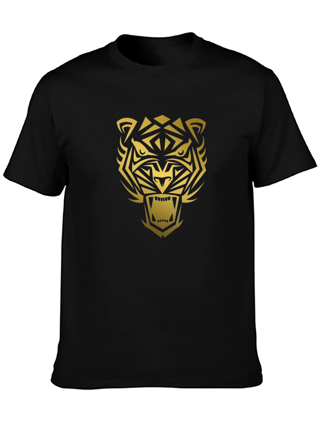 Bold Tiger Graphic Black T-Shirt