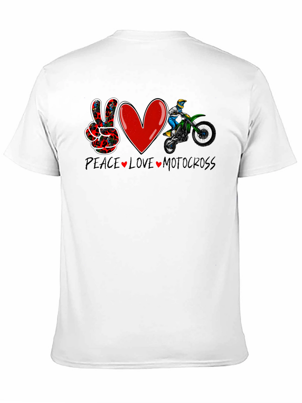Peace Love Motocross Graphic T-Shirt