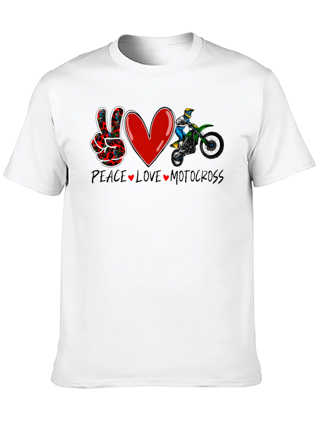 Peace Love Motocross Graphic T-Shirt
