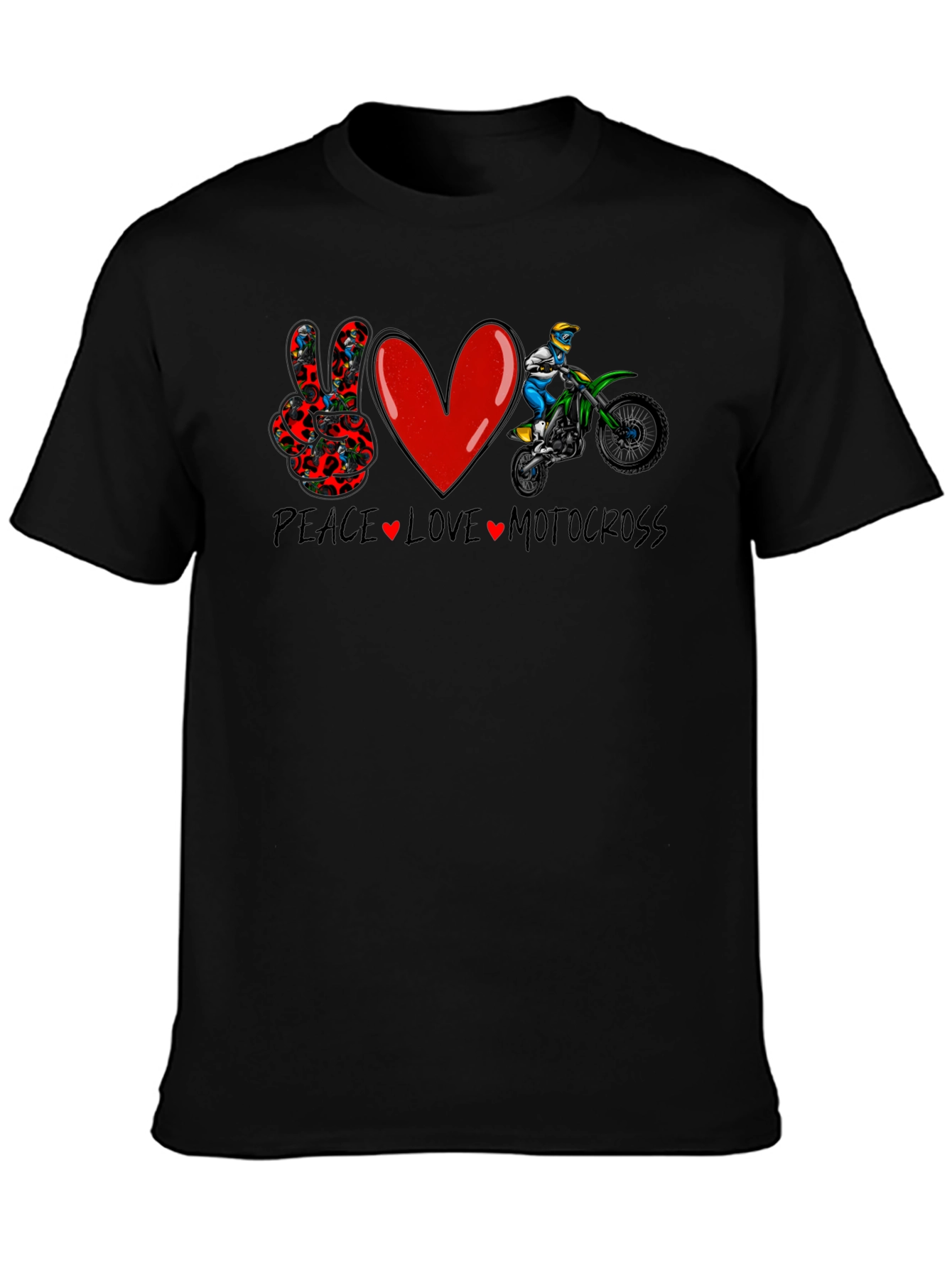 Peace Love Motocross Graphic T-Shirt