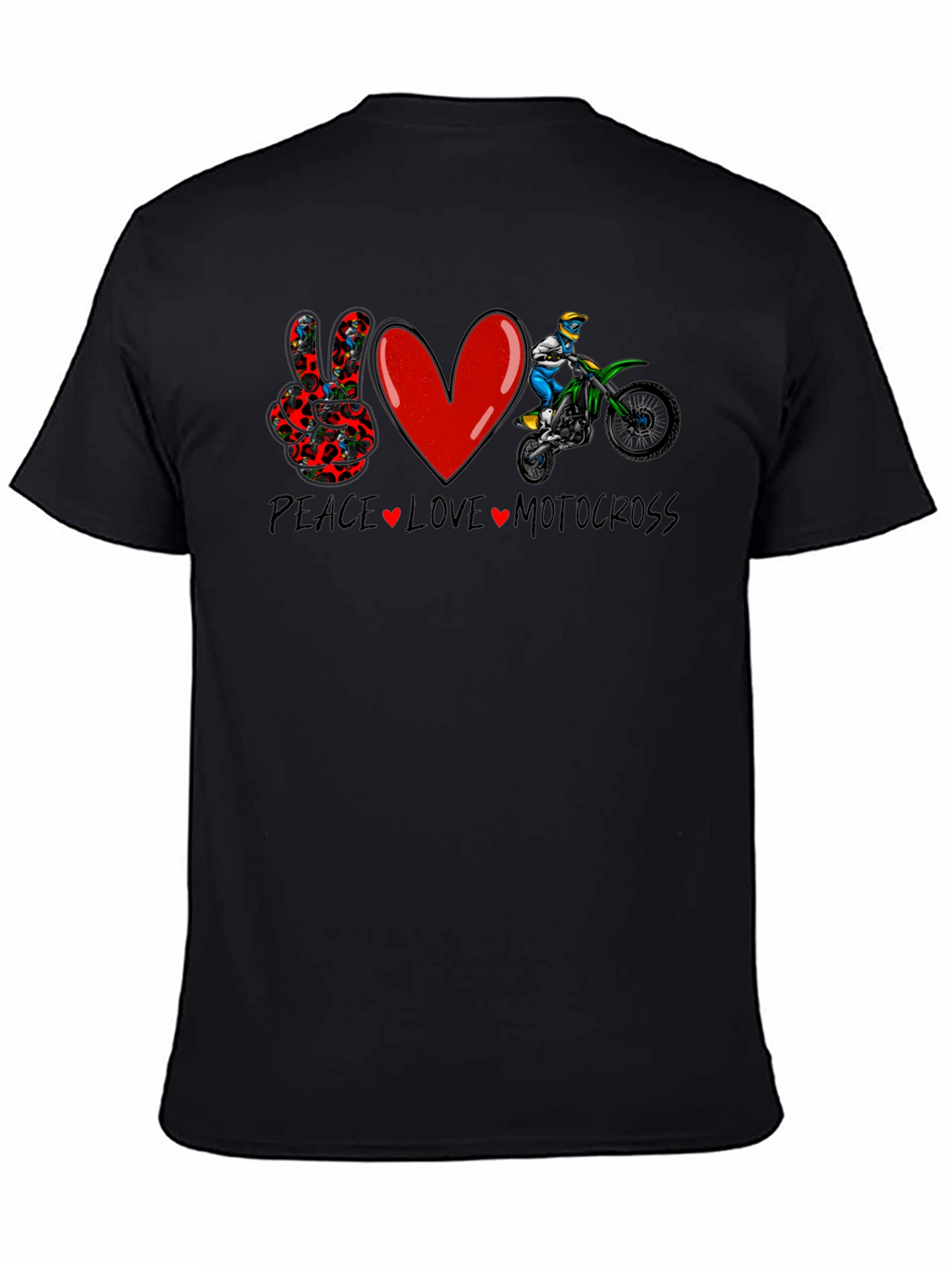 Peace Love Motocross Graphic T-Shirt