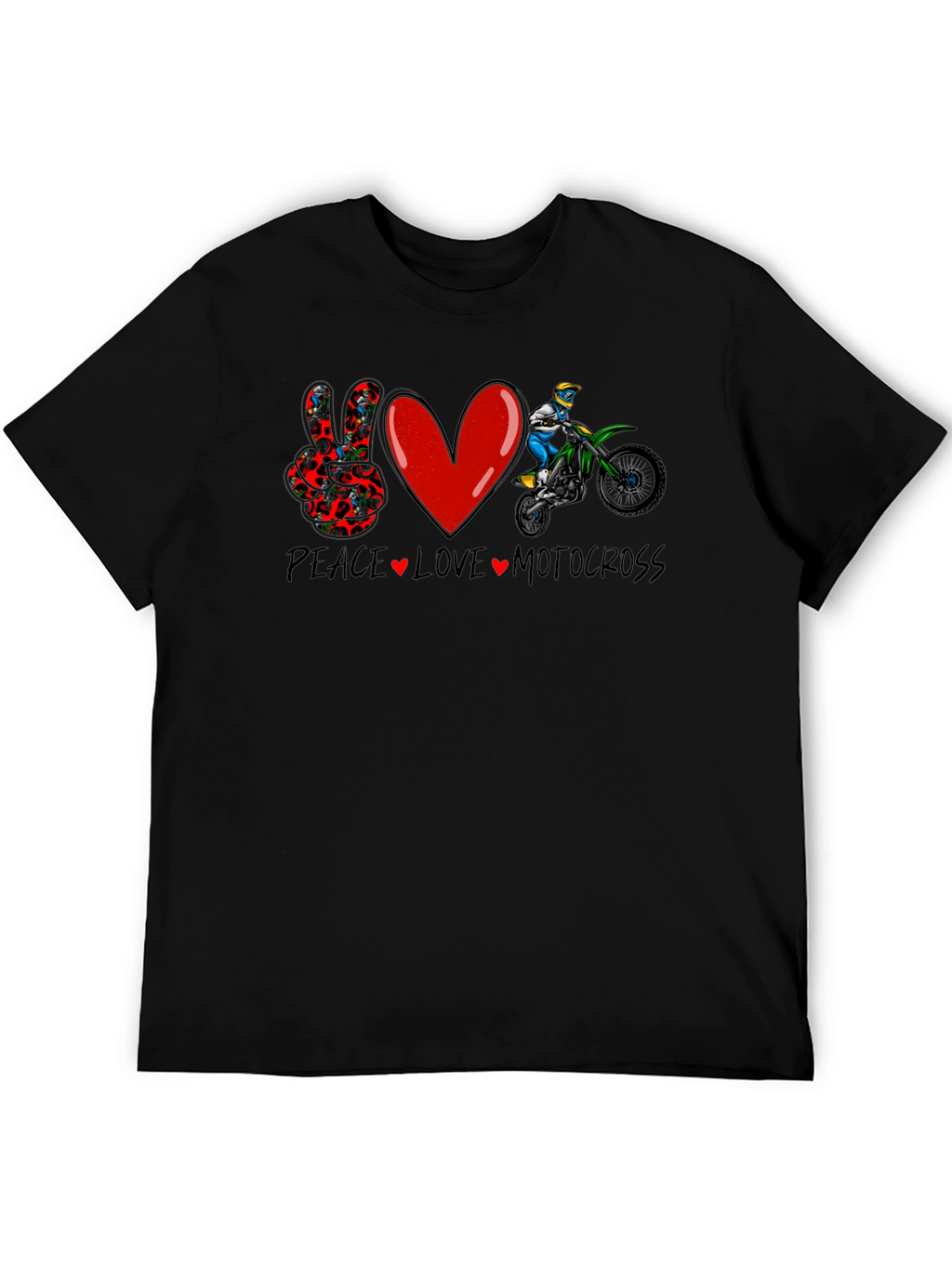 Peace Love Motocross Graphic T-Shirt