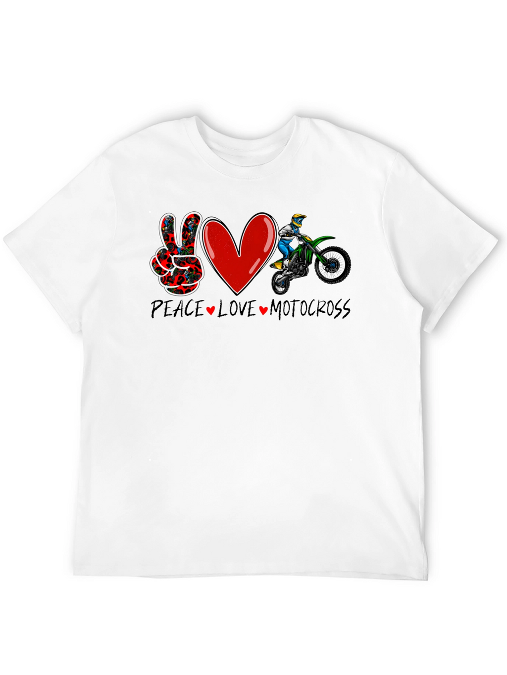 Peace Love Motocross Graphic T-Shirt