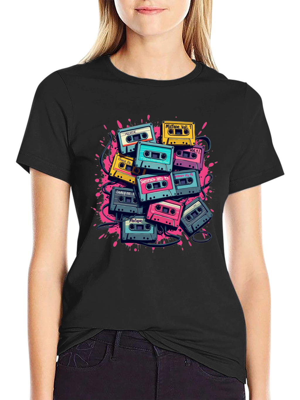 Retro Cassette Tape Graphic T-Shirt