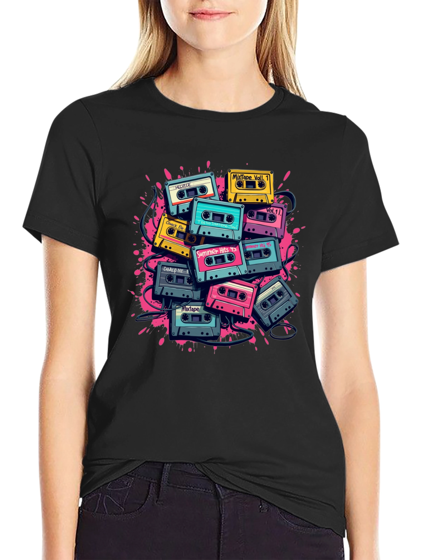 Retro Cassette Tape Graphic T-Shirt