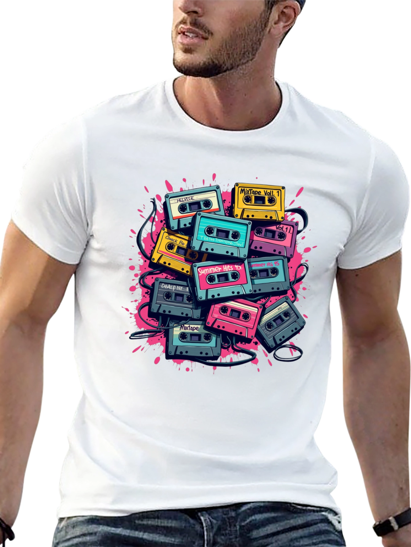 Retro Cassette Tape Graphic T-Shirt