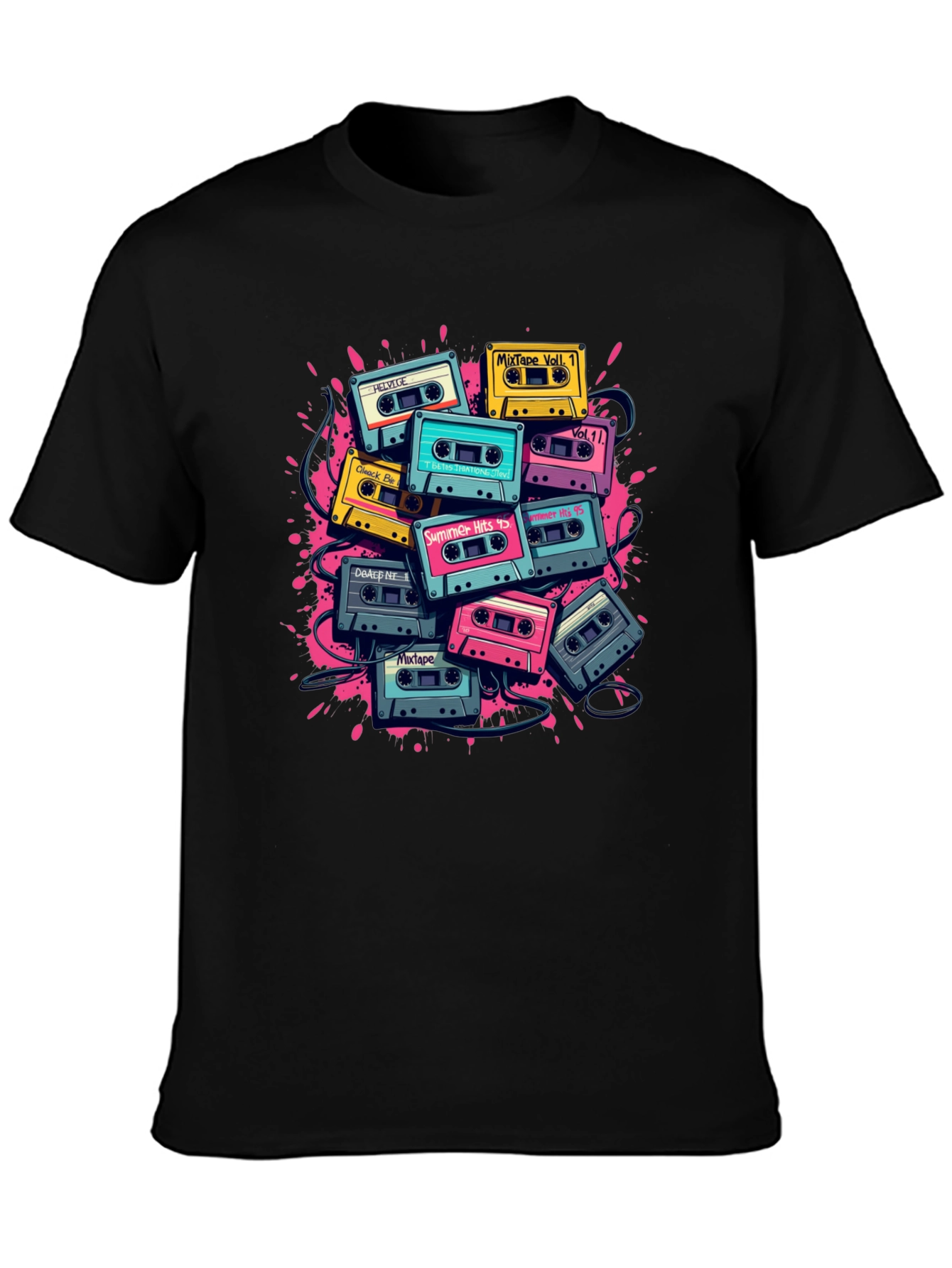 Retro Cassette Tape Graphic T-Shirt