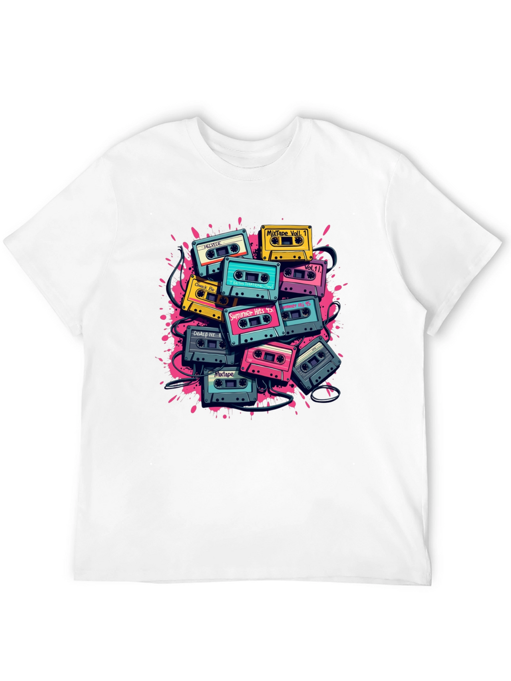 Retro Cassette Tape Graphic T-Shirt