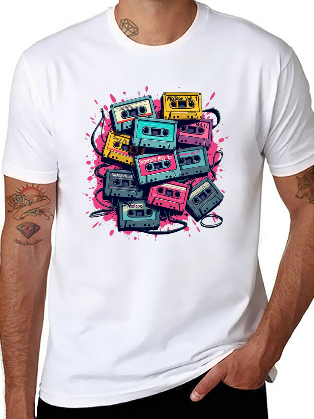 Retro Cassette Tape Graphic T-Shirt