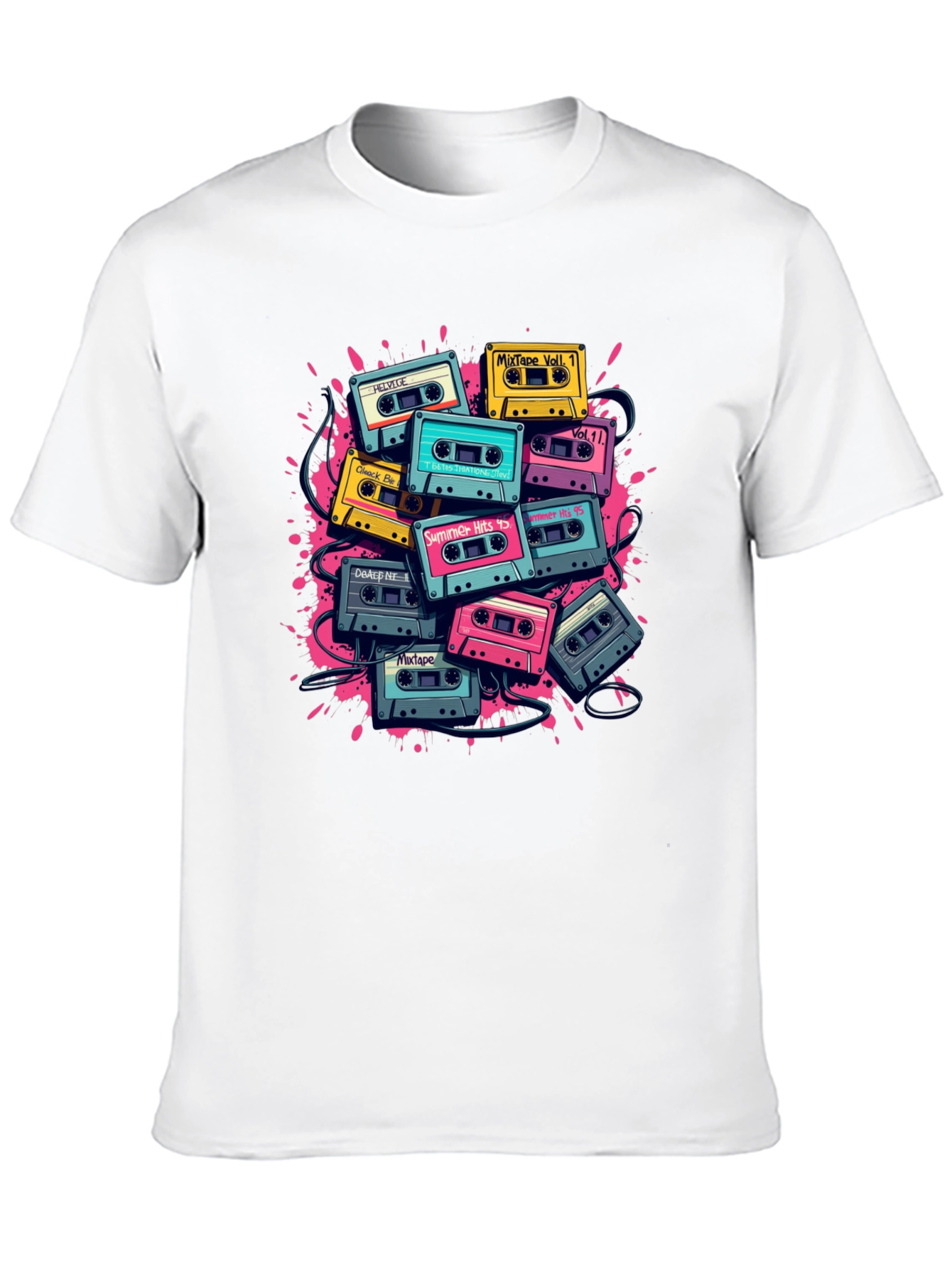 Retro Cassette Tape Graphic T-Shirt