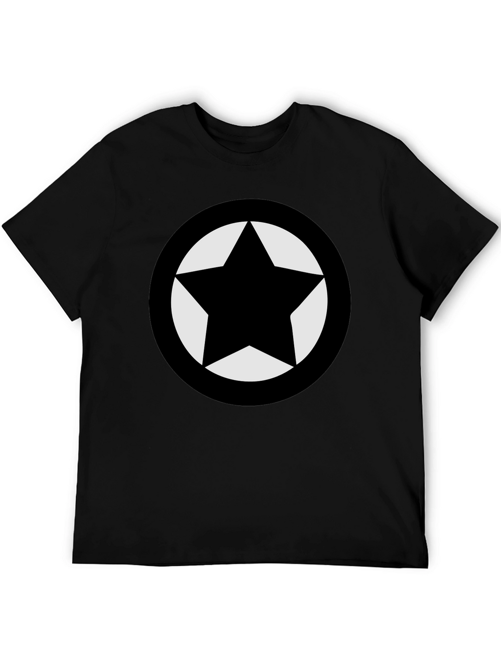 Black Star Emblem Graphic T-Shirt