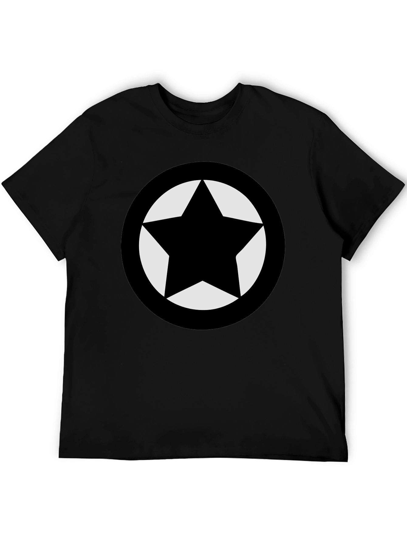 Black Star Emblem Graphic T-Shirt