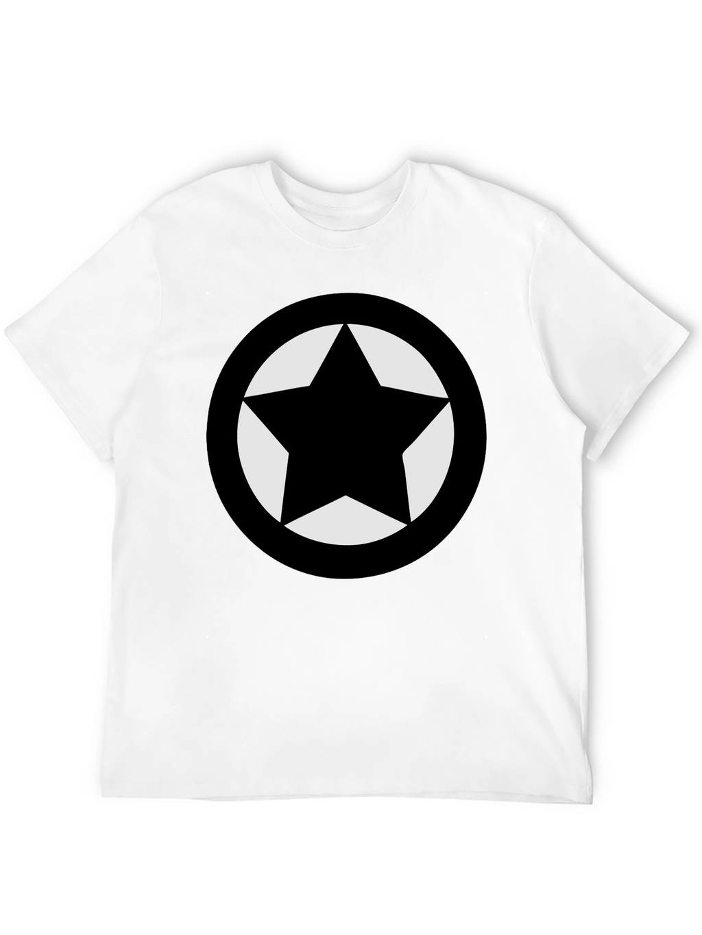 Black Star Emblem Graphic T-Shirt