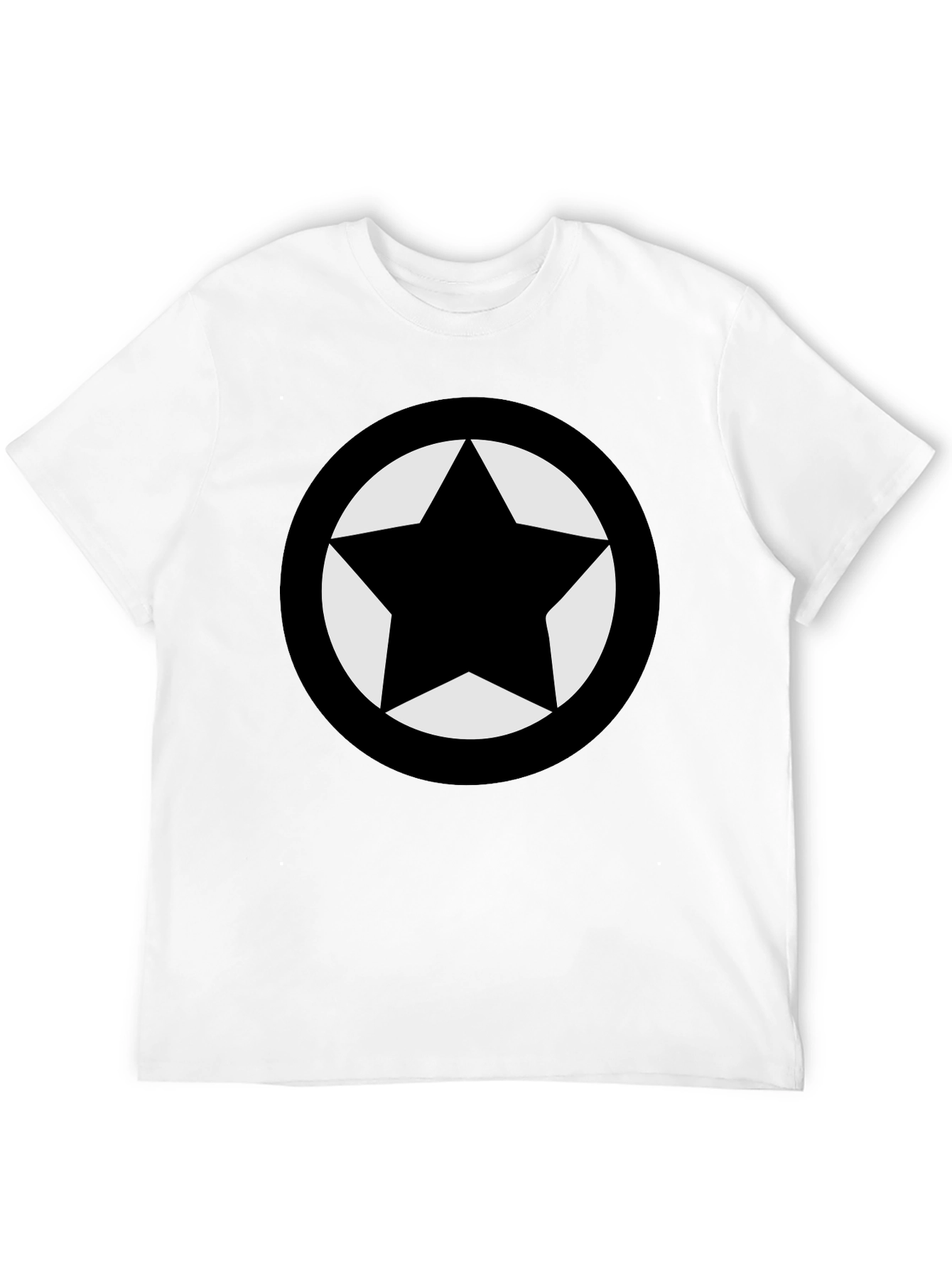 Black Star Emblem Graphic T-Shirt