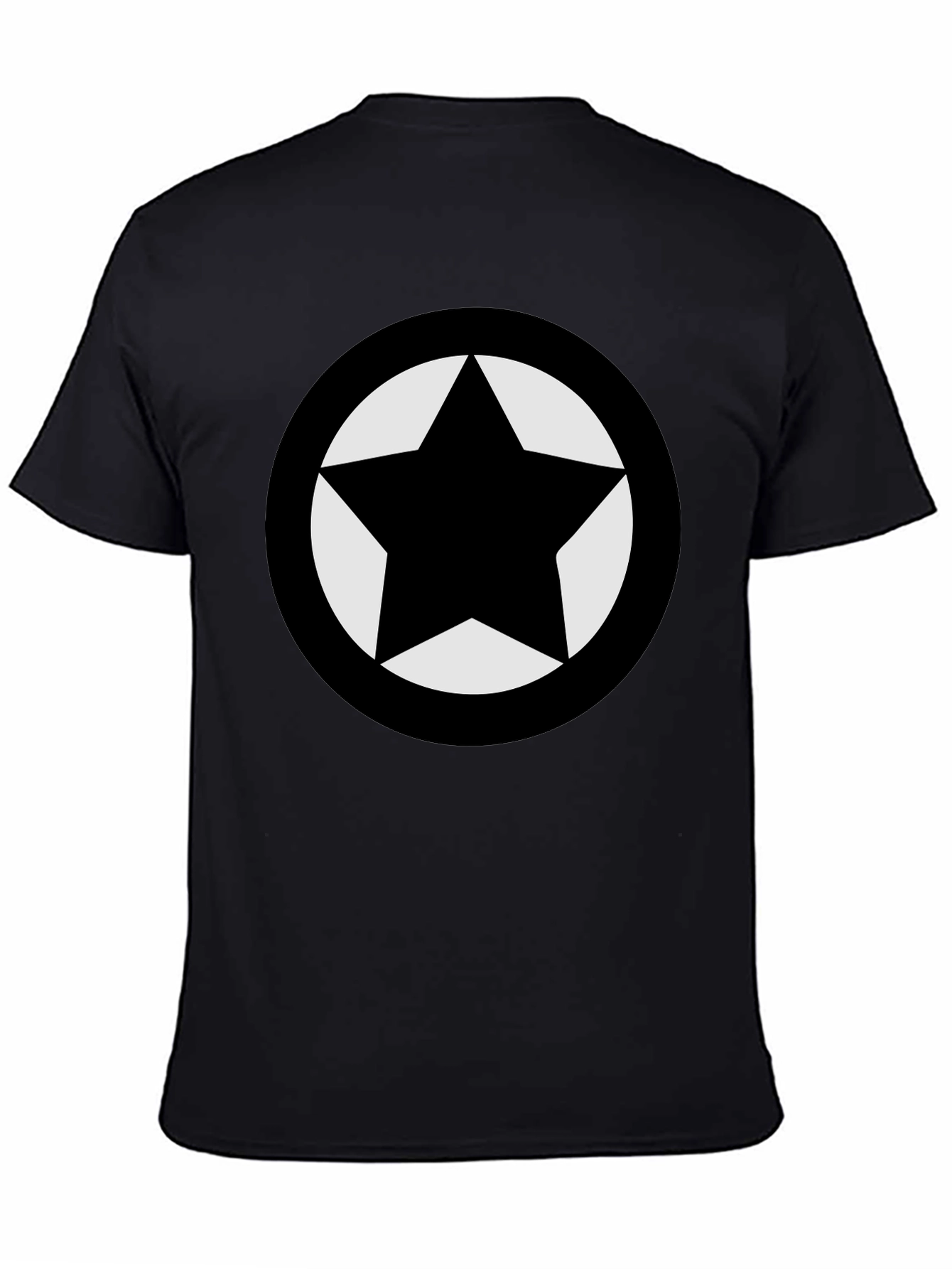 Black Star Emblem Graphic T-Shirt