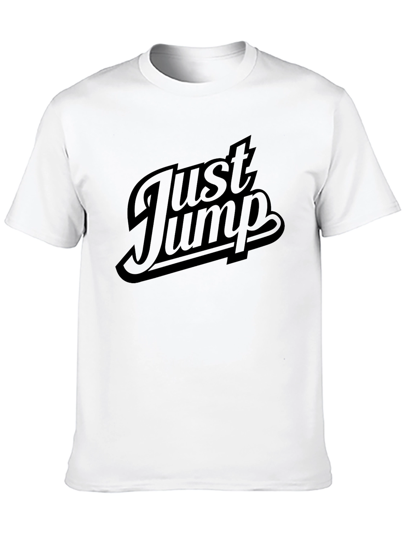 Just Jump Mens Black Graphic T-Shirt