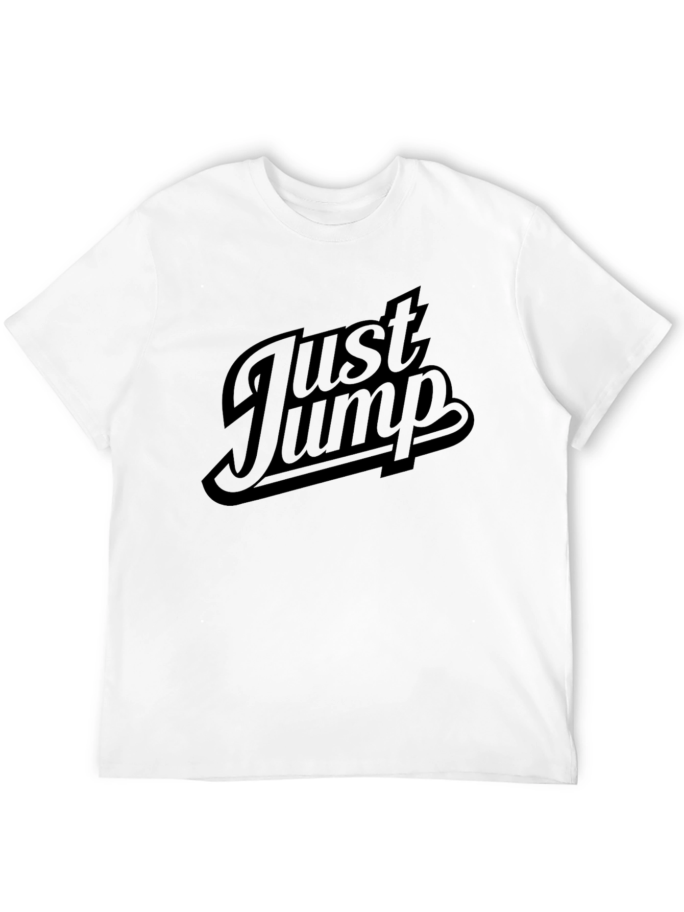 Just Jump Mens Black Graphic T-Shirt
