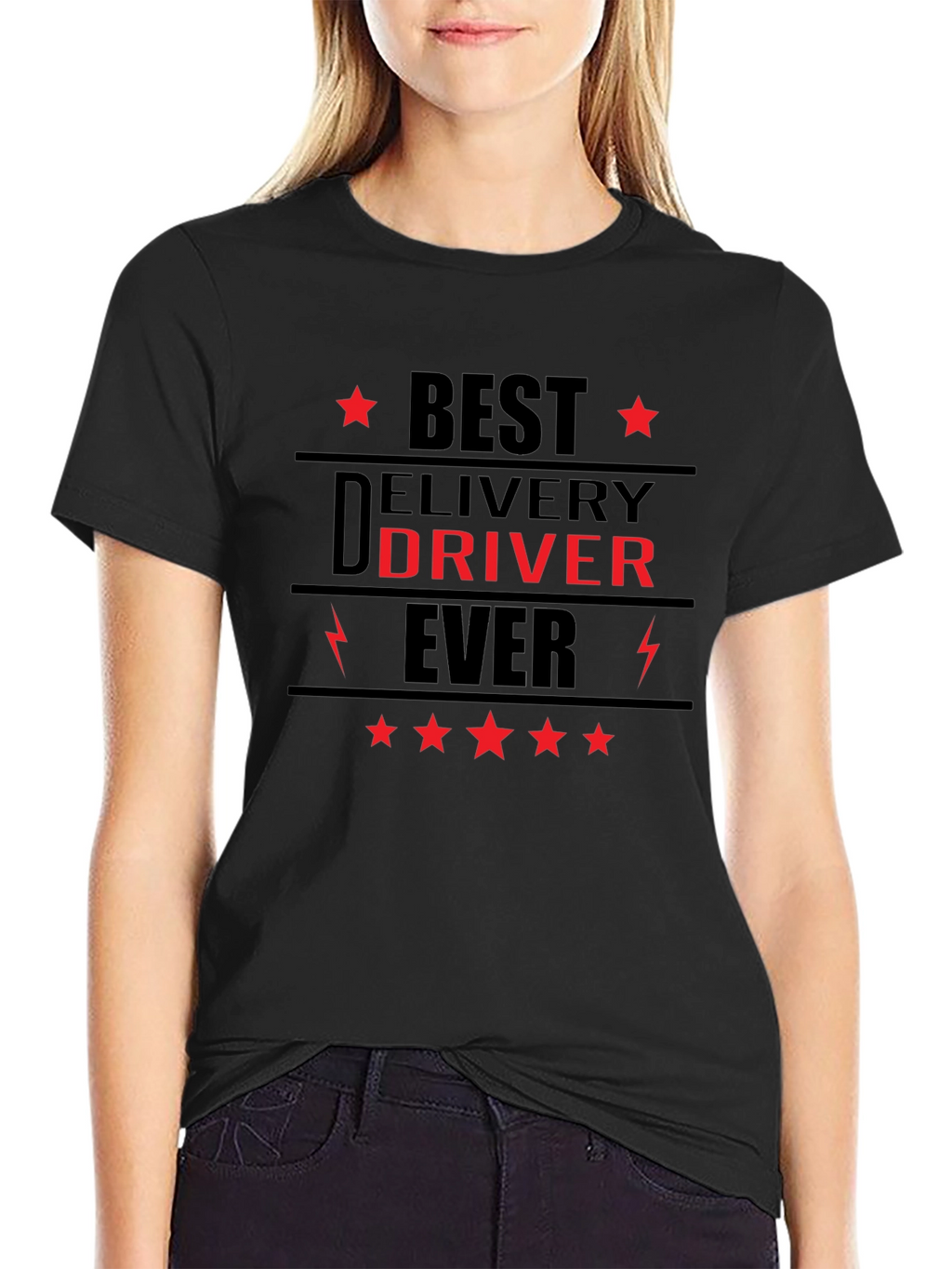 Best Delivery Driver Ever Black T-Shirt