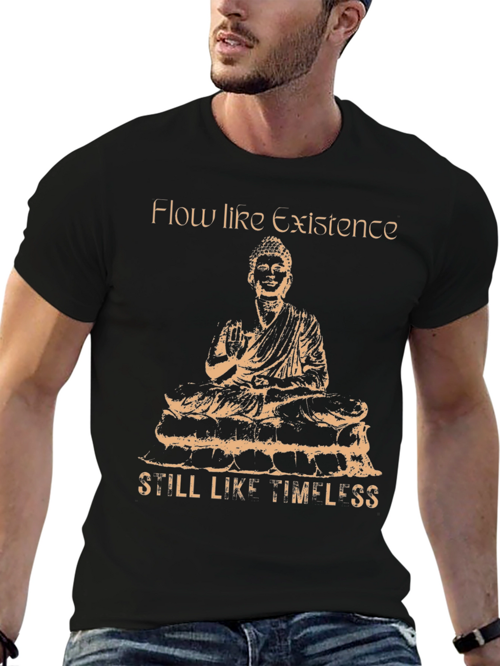 Flow Like Existence Buddha Graphic Tee