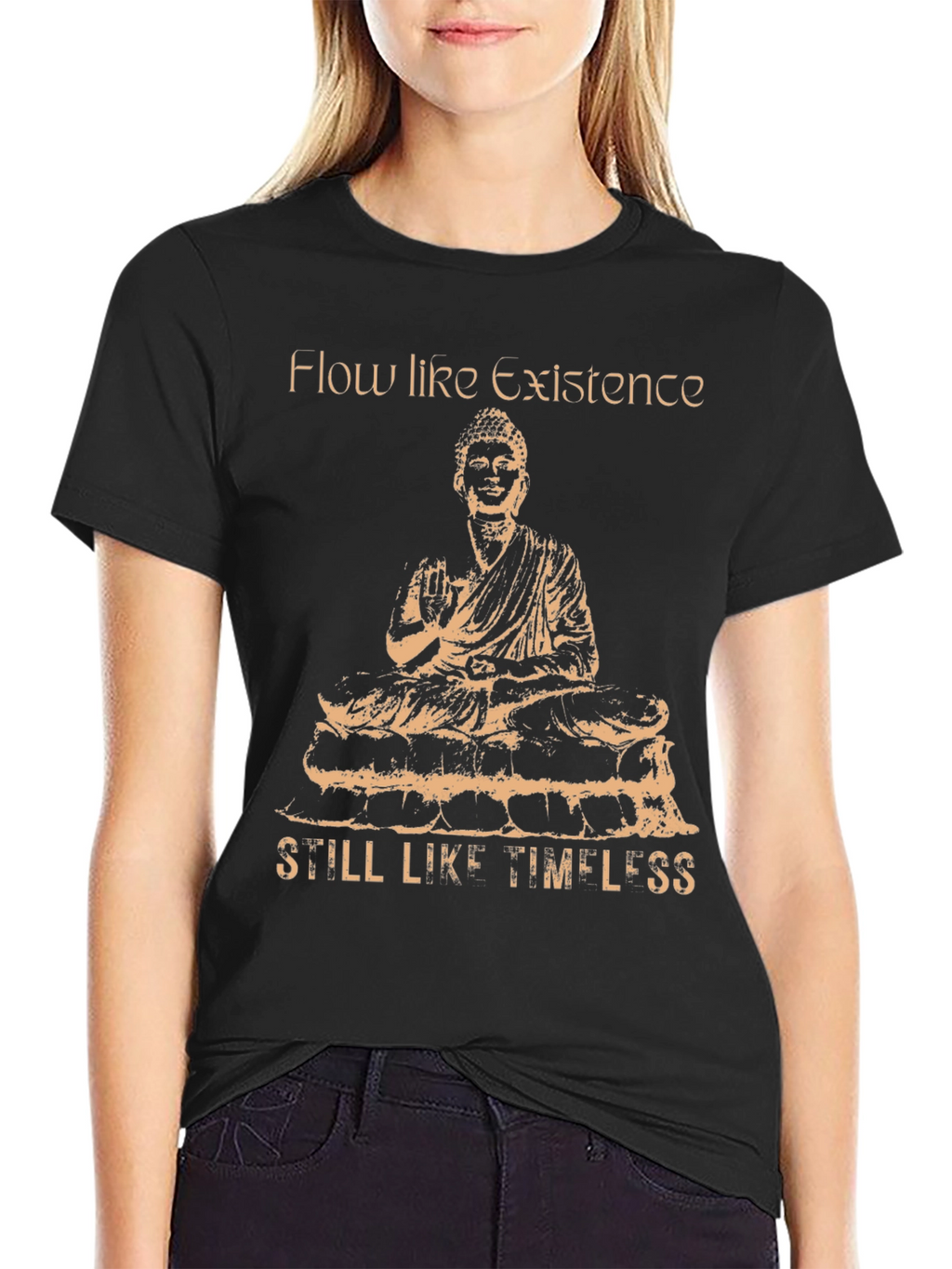 Flow Like Existence Buddha Graphic Tee