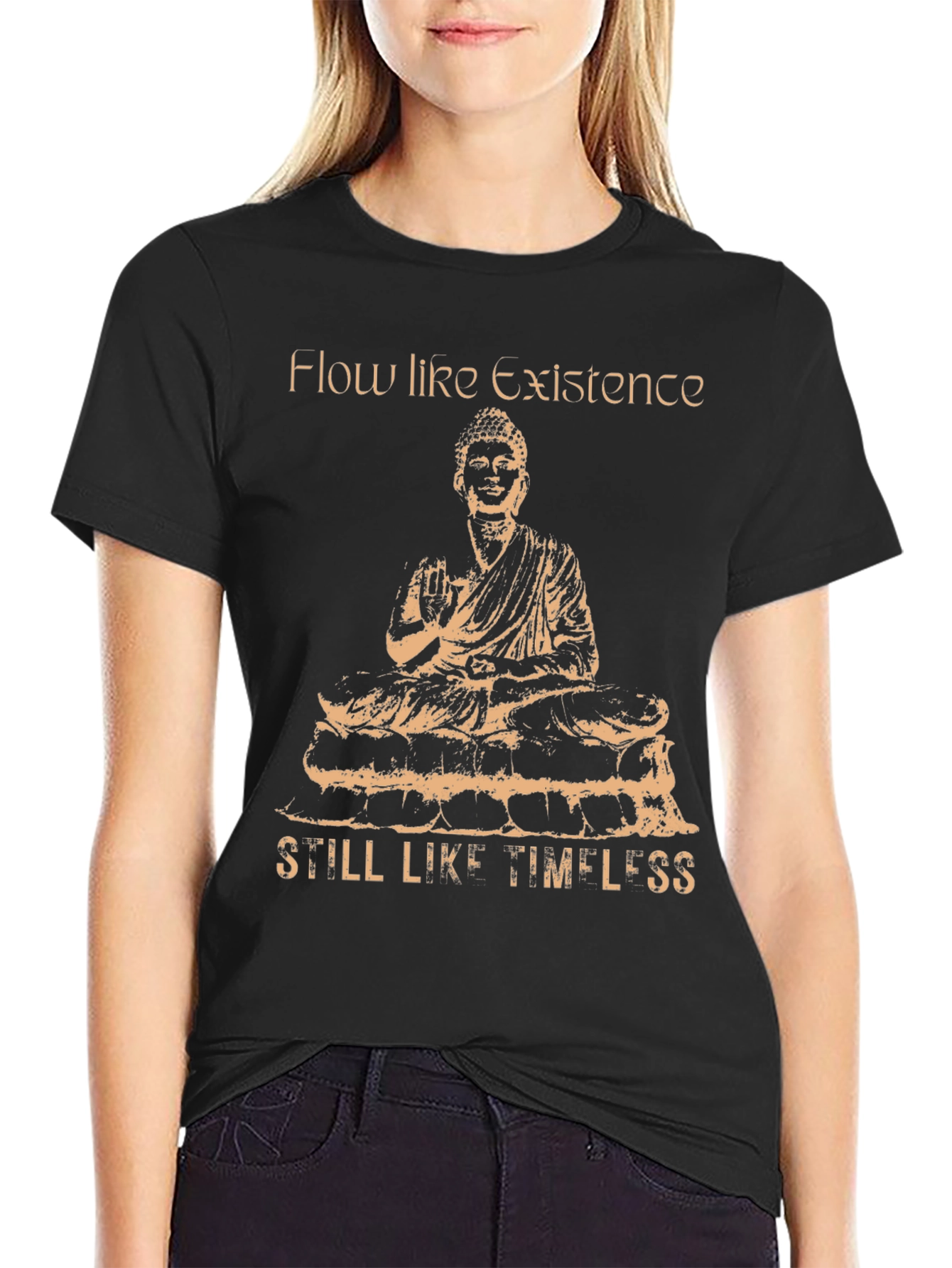 Flow Like Existence Buddha Graphic Tee
