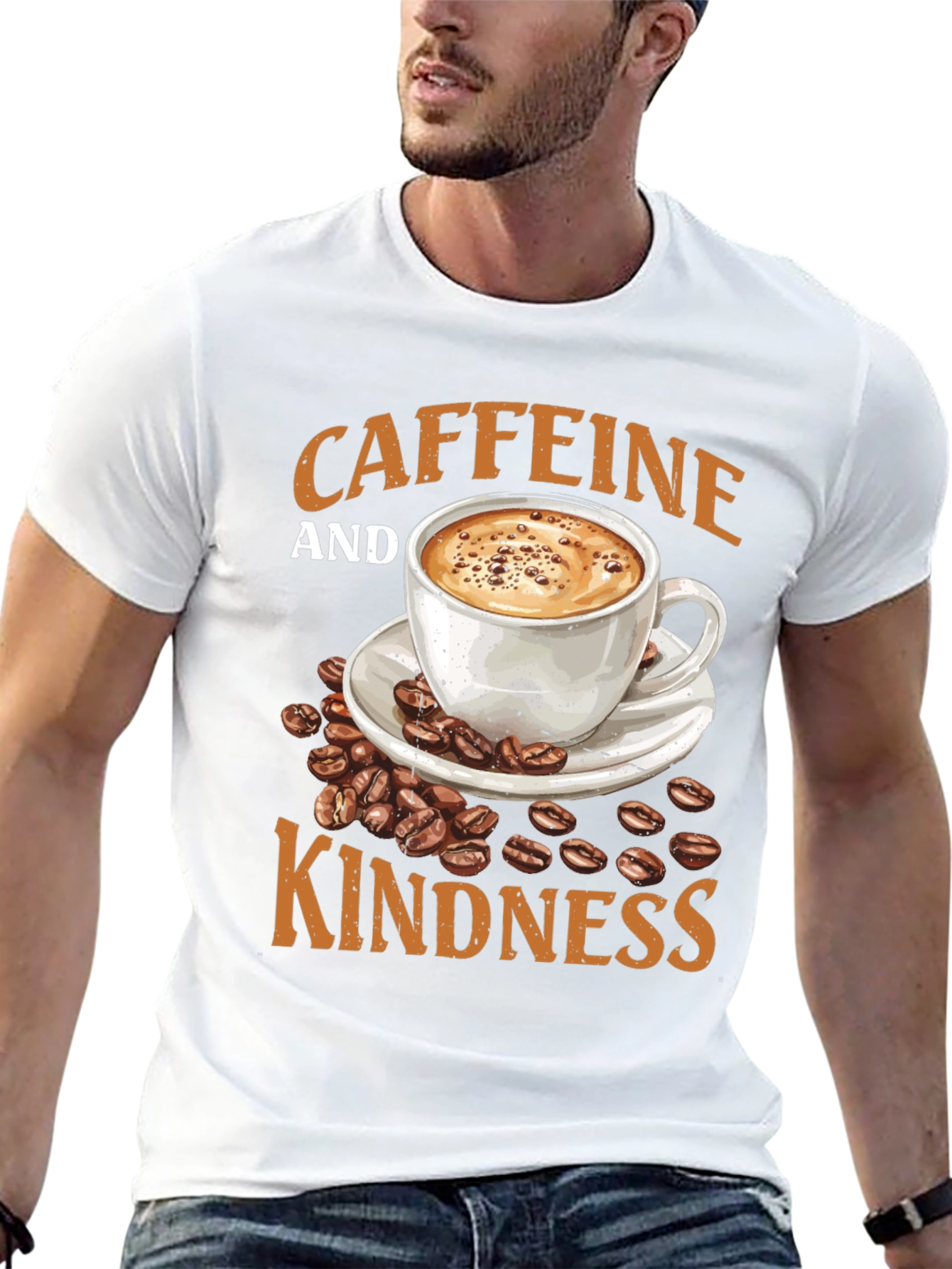 Caffeine and Kindness Graphic T-Shirt