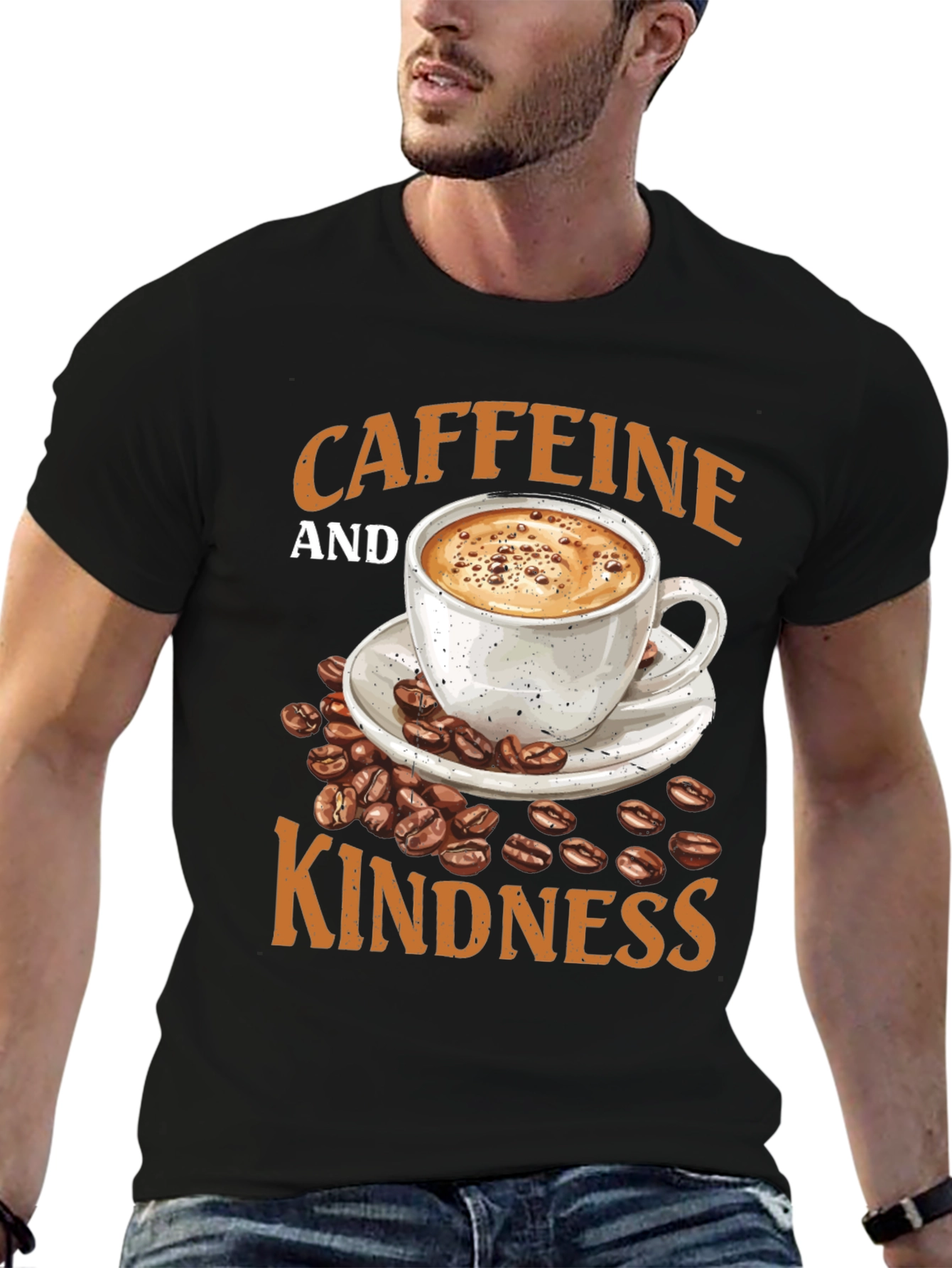 Caffeine and Kindness Graphic T-Shirt