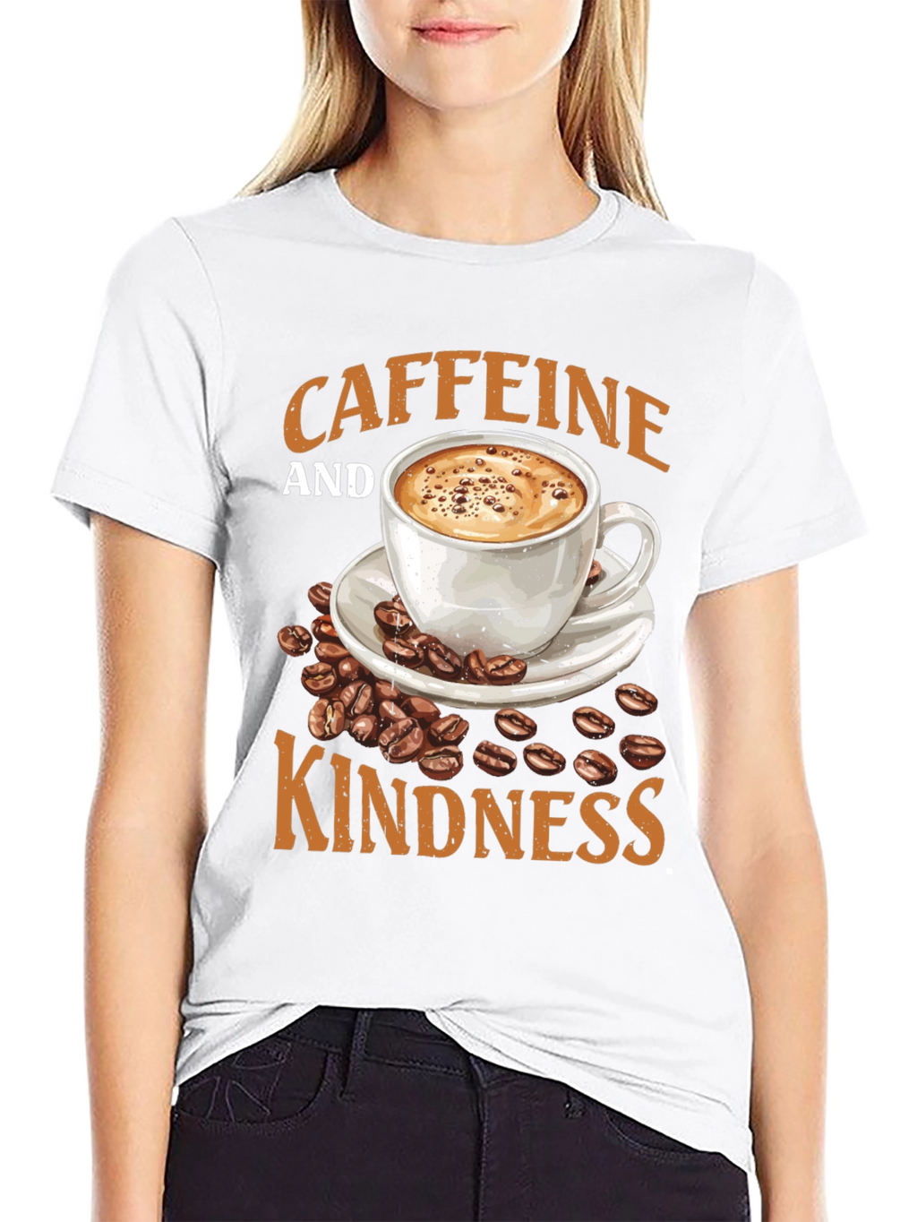 Caffeine and Kindness Graphic T-Shirt