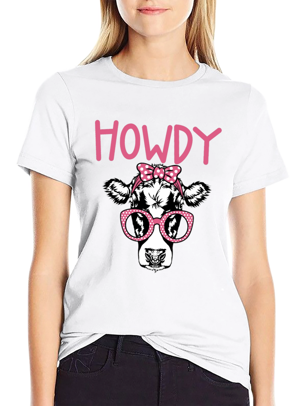 Howdy Cow Graphic T-Shirt - Black