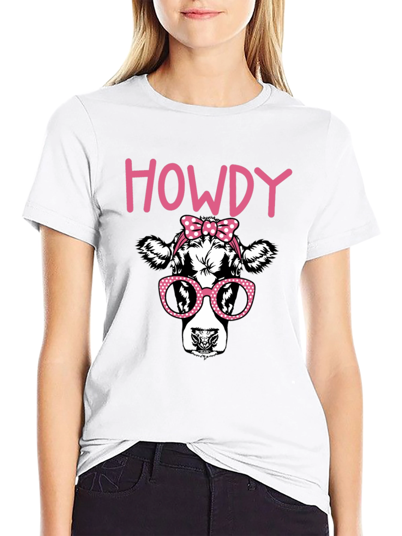 Howdy Cow Graphic T-Shirt - Black