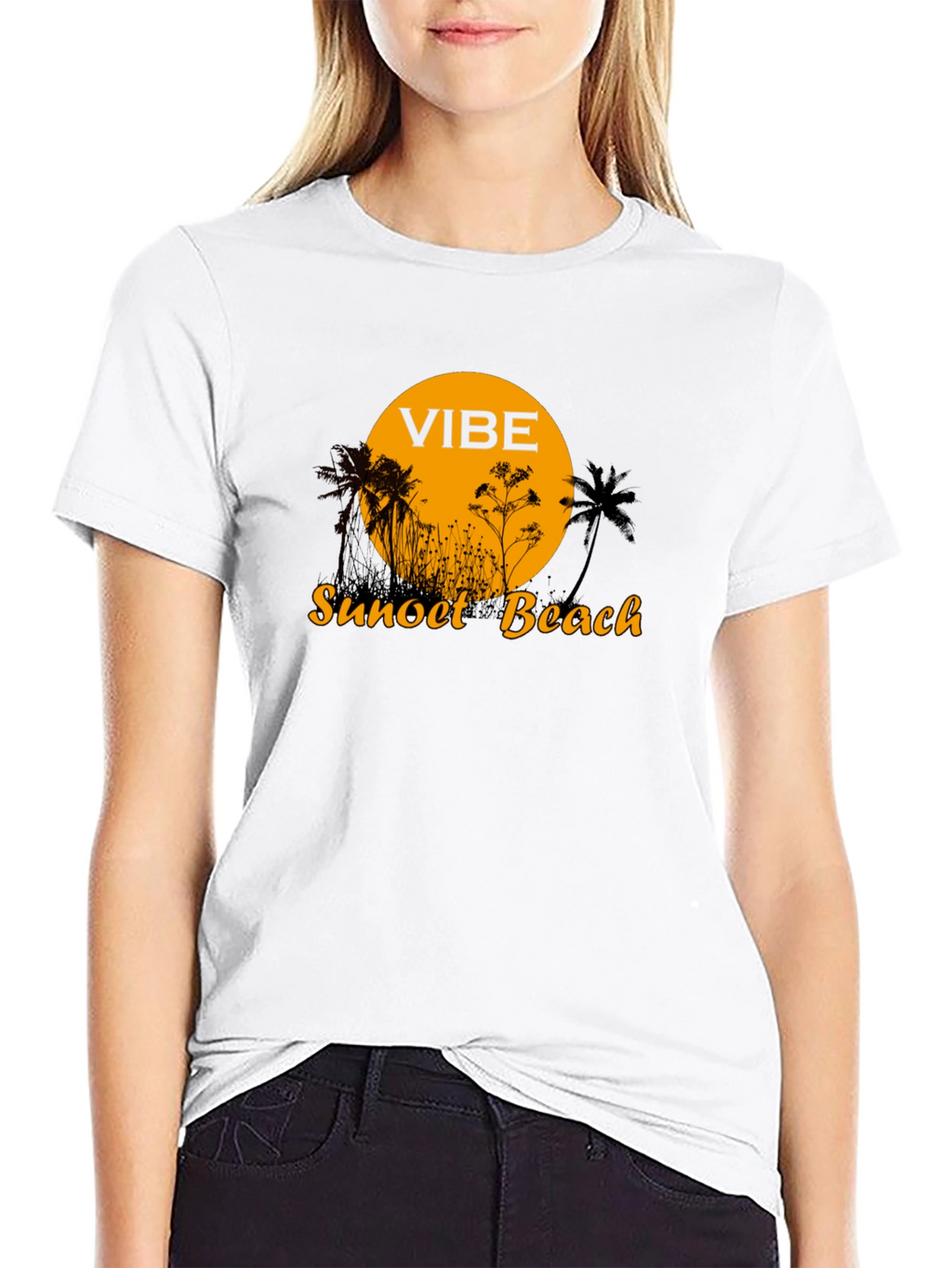 Vibe Sunset Beach Graphic T-Shirt