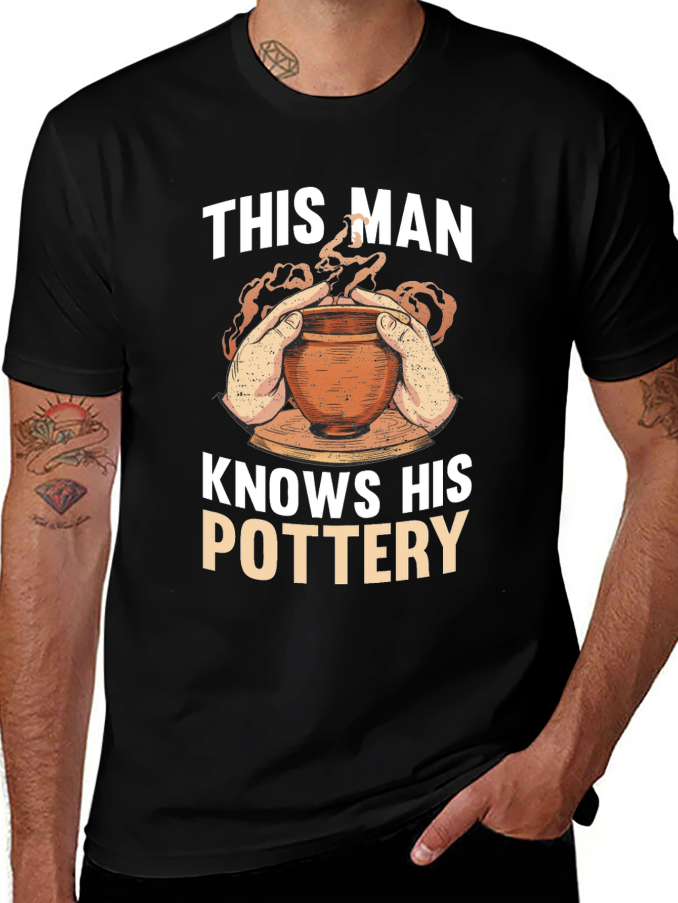 Pottery Enthusiast T-Shirt - This Man Knows His Pottery