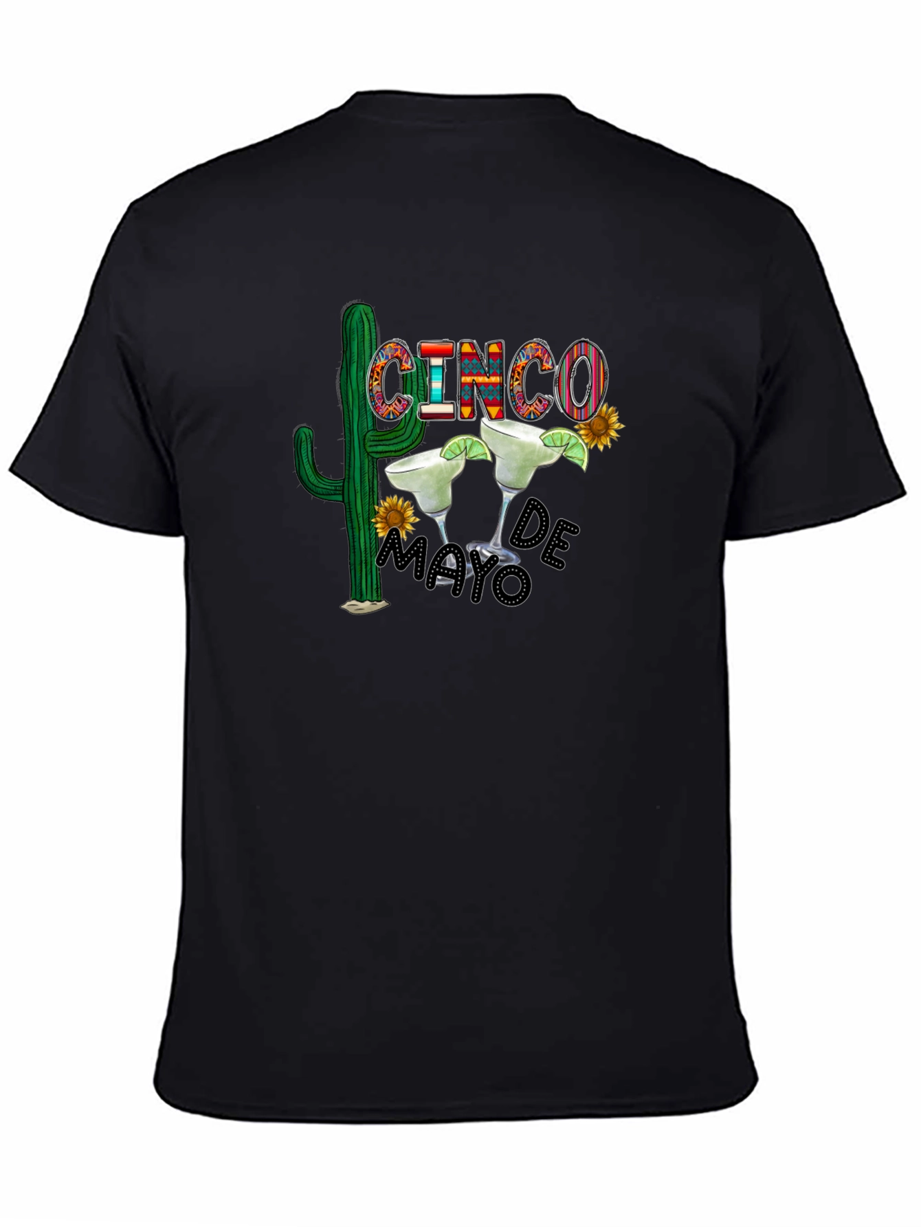Cinco De Mayo T-Shirt - Cactus & Margarita Design