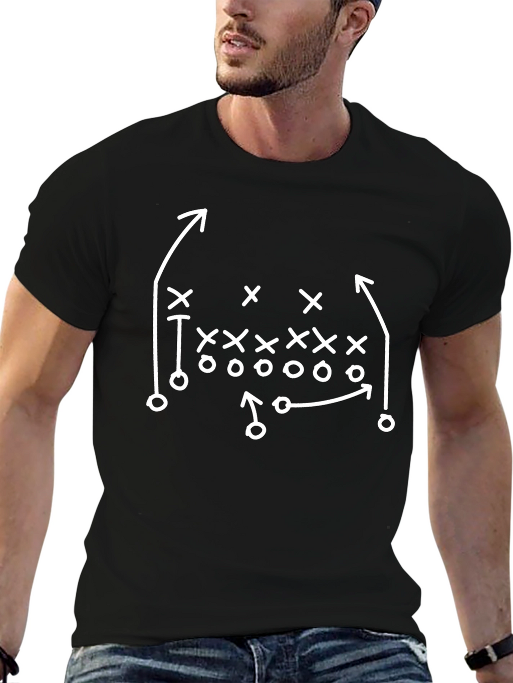 Football Play Diagram Tee - Offensive Strategy