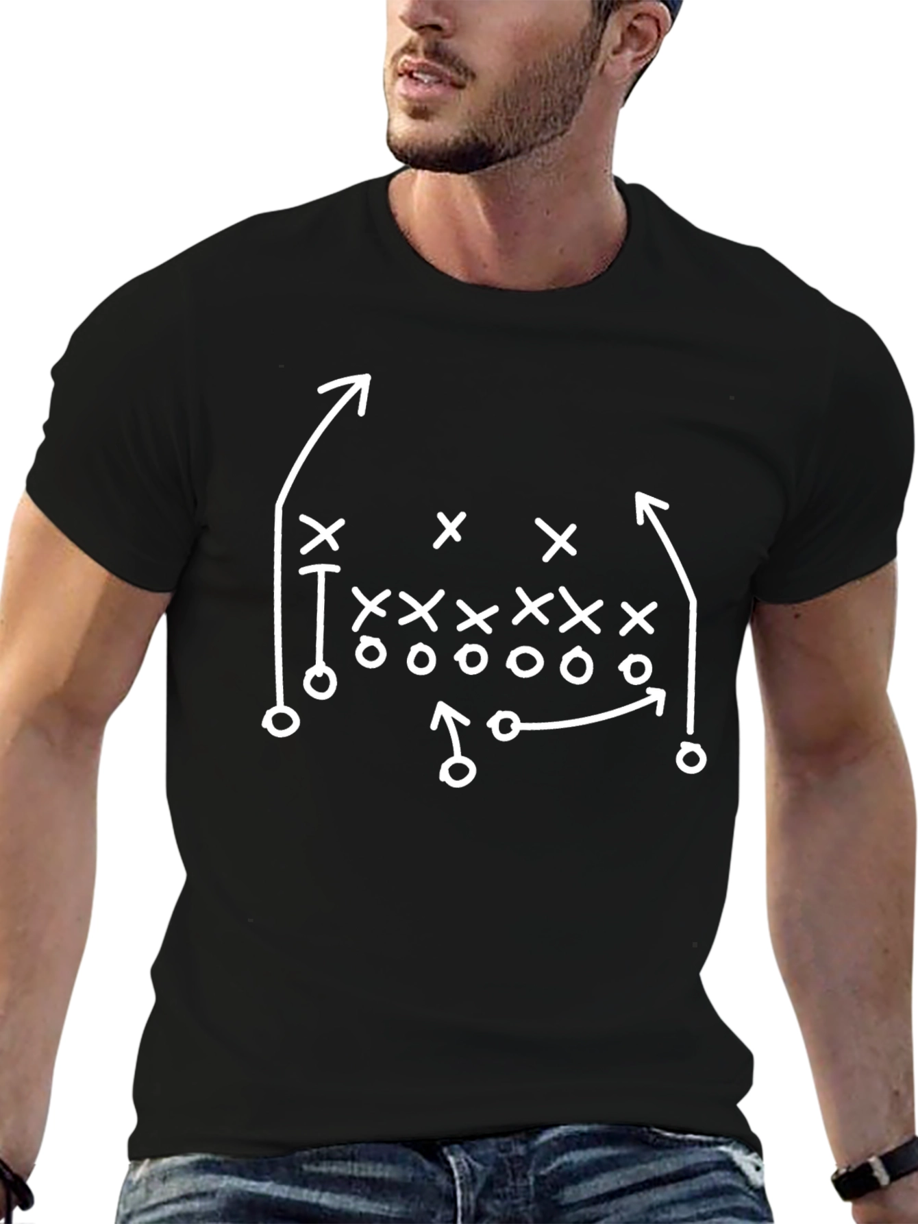 Football Play Diagram Tee - Offensive Strategy