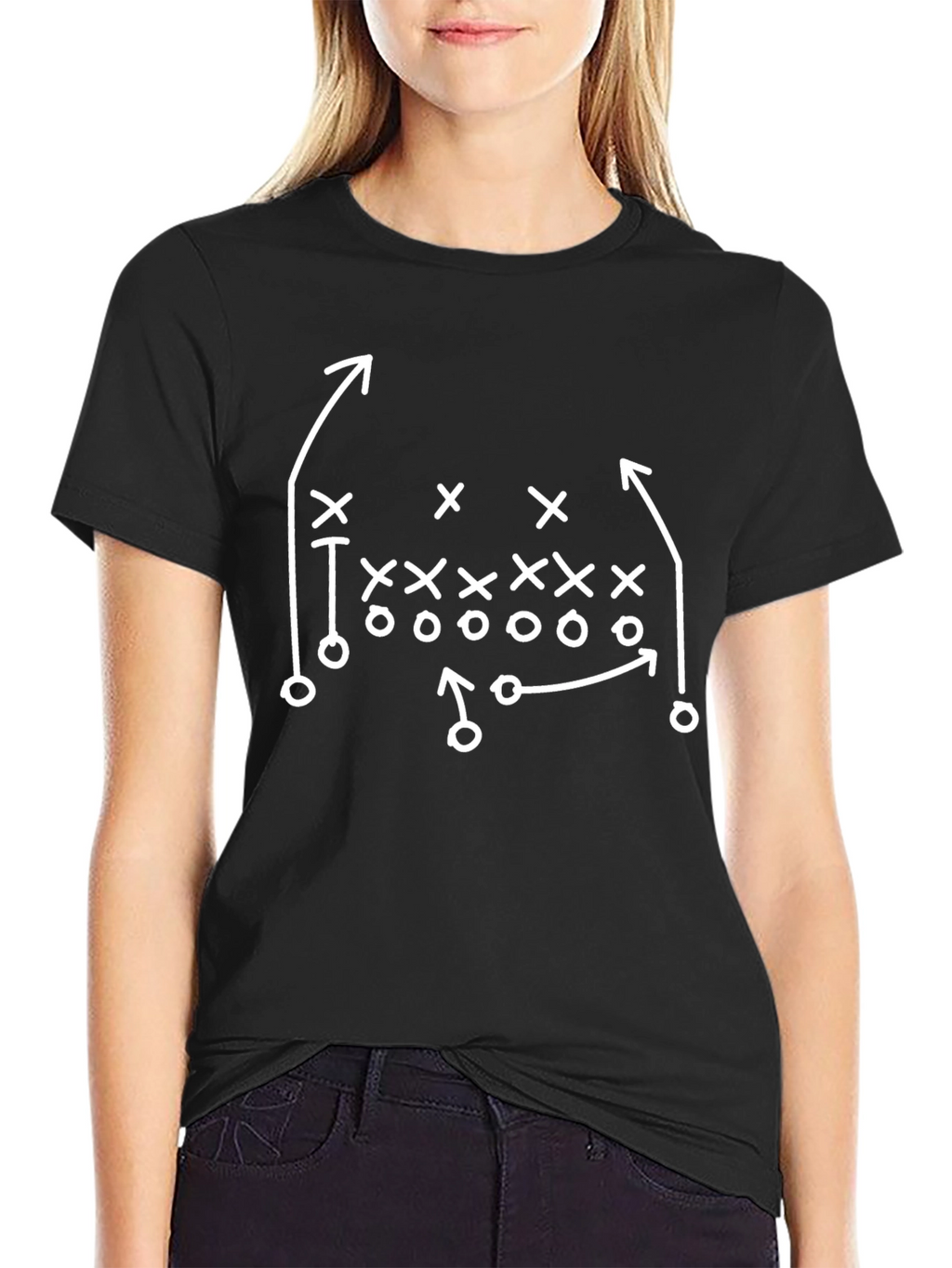Football Play Diagram Tee - Offensive Strategy