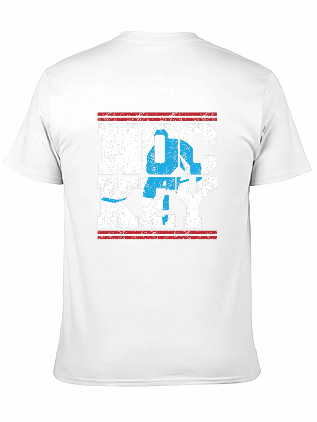 Distressed Hockey Graphic Tee - Black