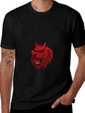 Savage Wolf Graphic Tee - Bold Black T-Shirt