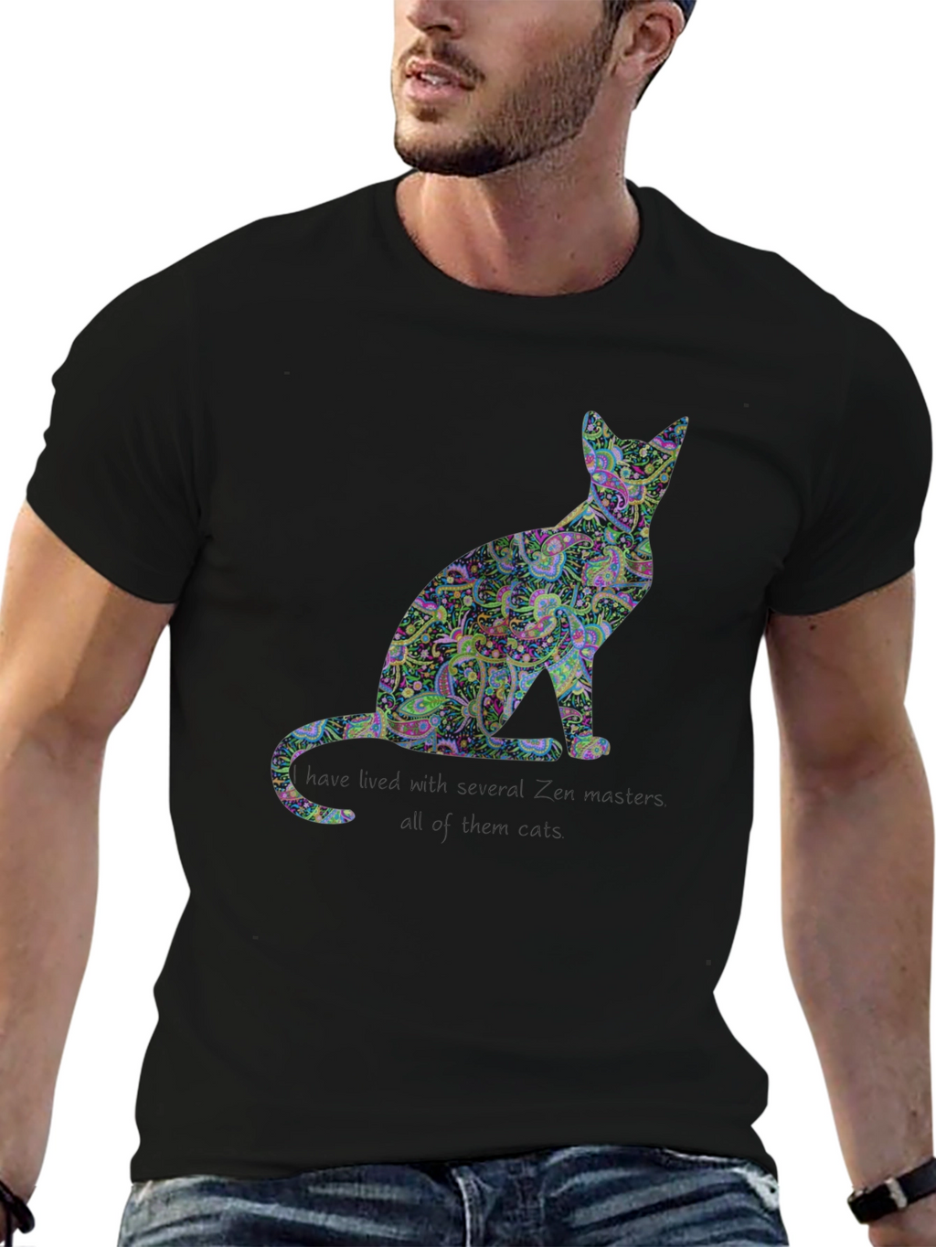 Paisley Cat T-Shirt - Unique Design