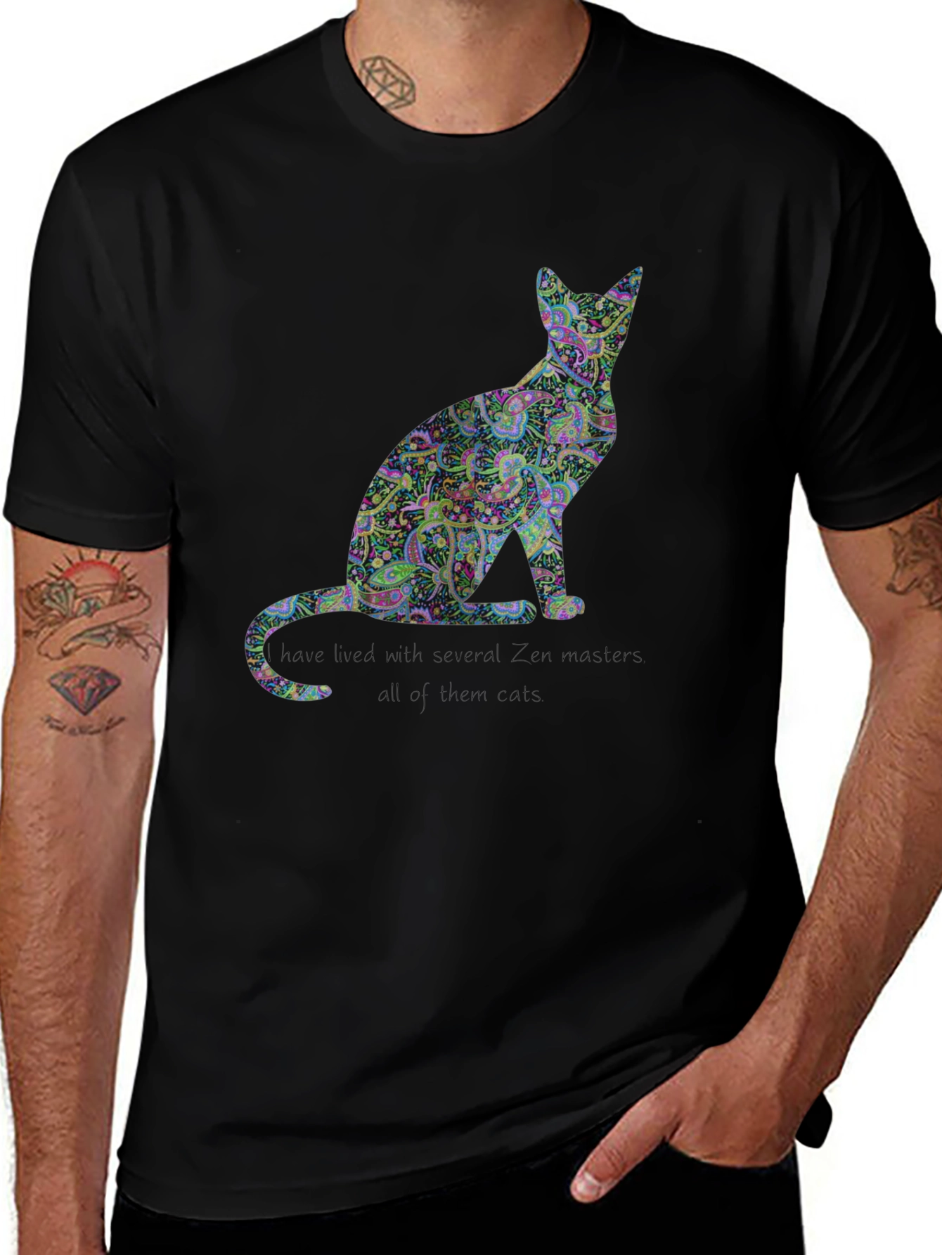 Paisley Cat T-Shirt - Unique Design
