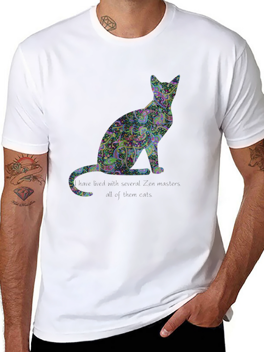 Paisley Cat T-Shirt - Unique Design