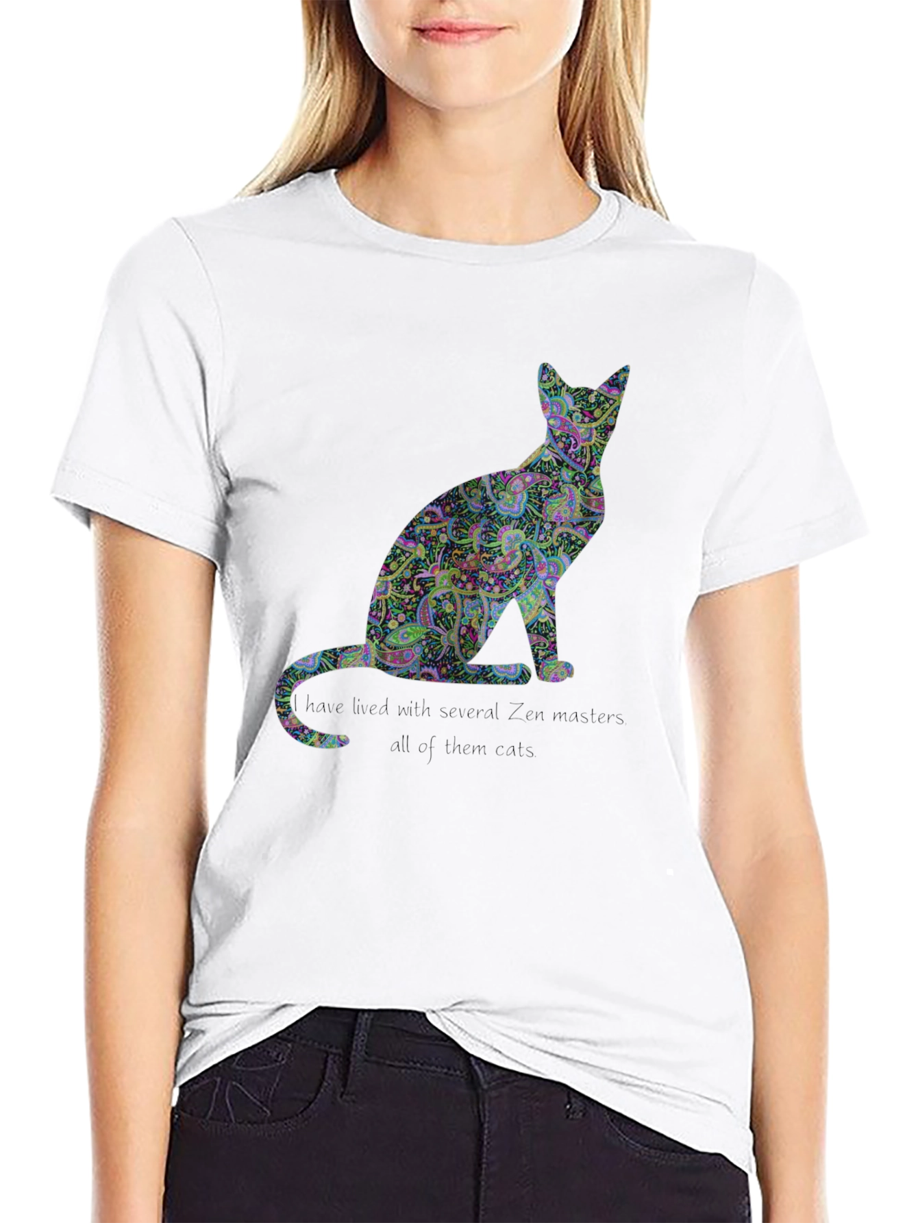 Paisley Cat T-Shirt - Unique Design