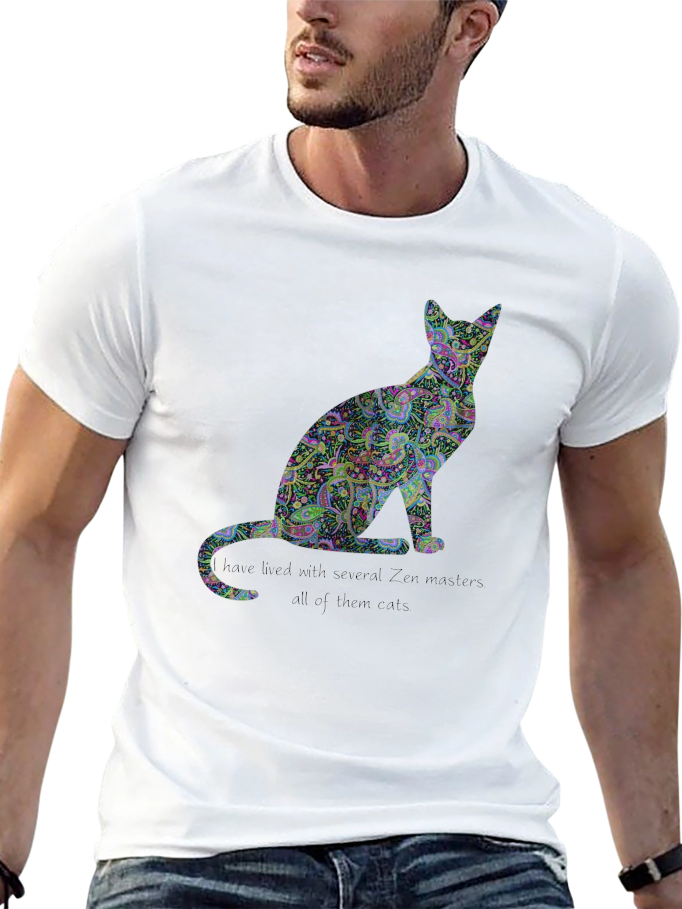 Paisley Cat T-Shirt - Unique Design