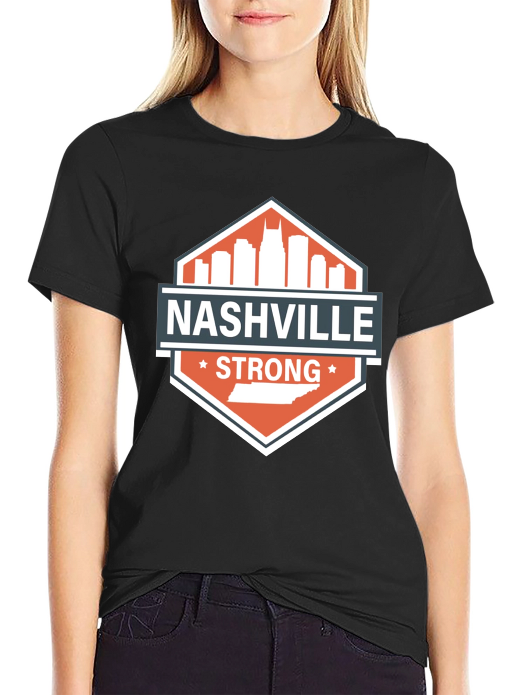 Nashville Strong Graphic Tee - City Skyline