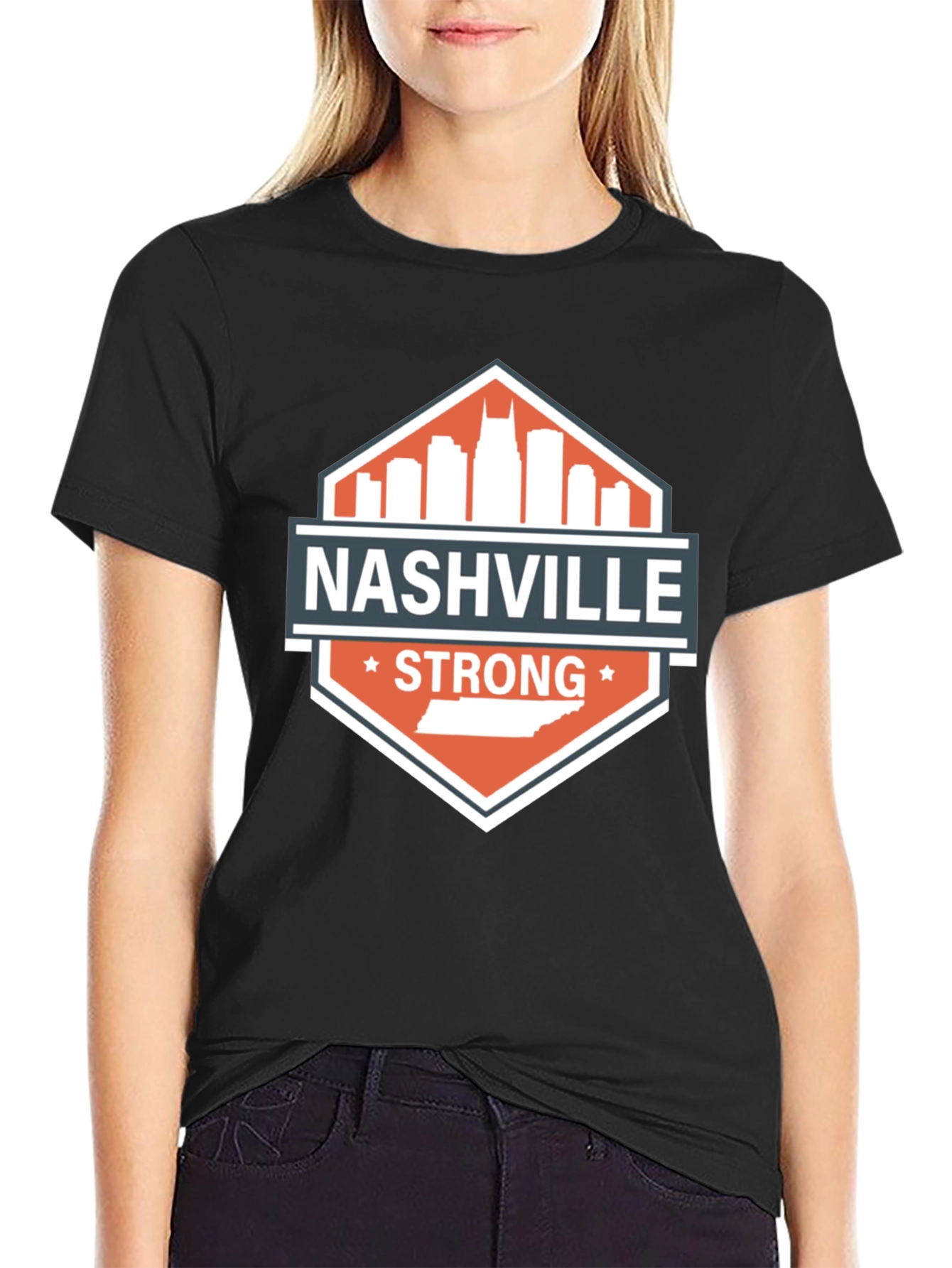 Nashville Strong Graphic Tee - City Skyline