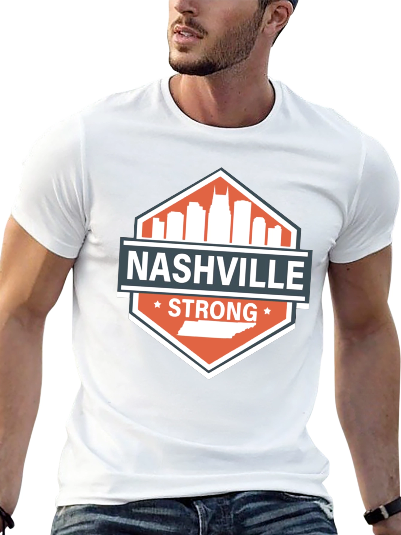Nashville Strong Graphic Tee - City Skyline