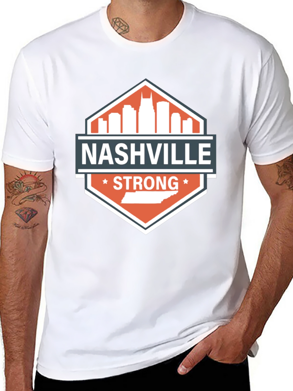 Nashville Strong Graphic Tee - City Skyline