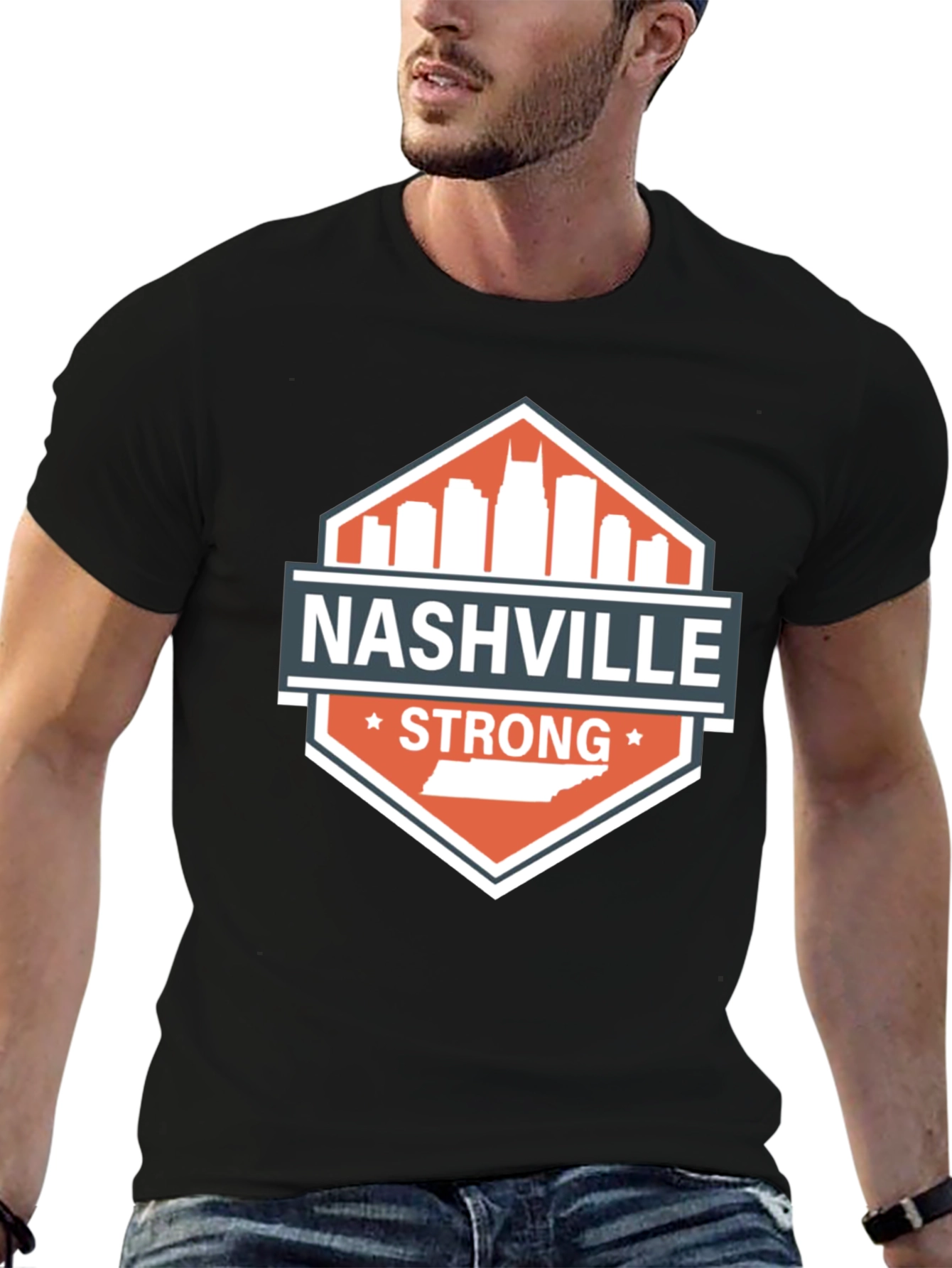 Nashville Strong Graphic Tee - City Skyline