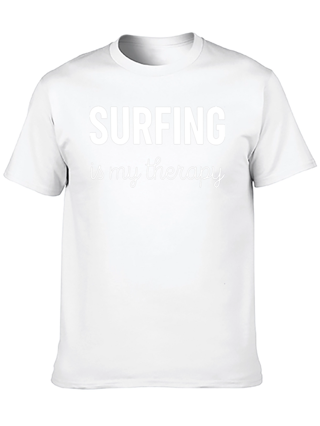 Surfing is My Therapy Black Graphic T-Shirt